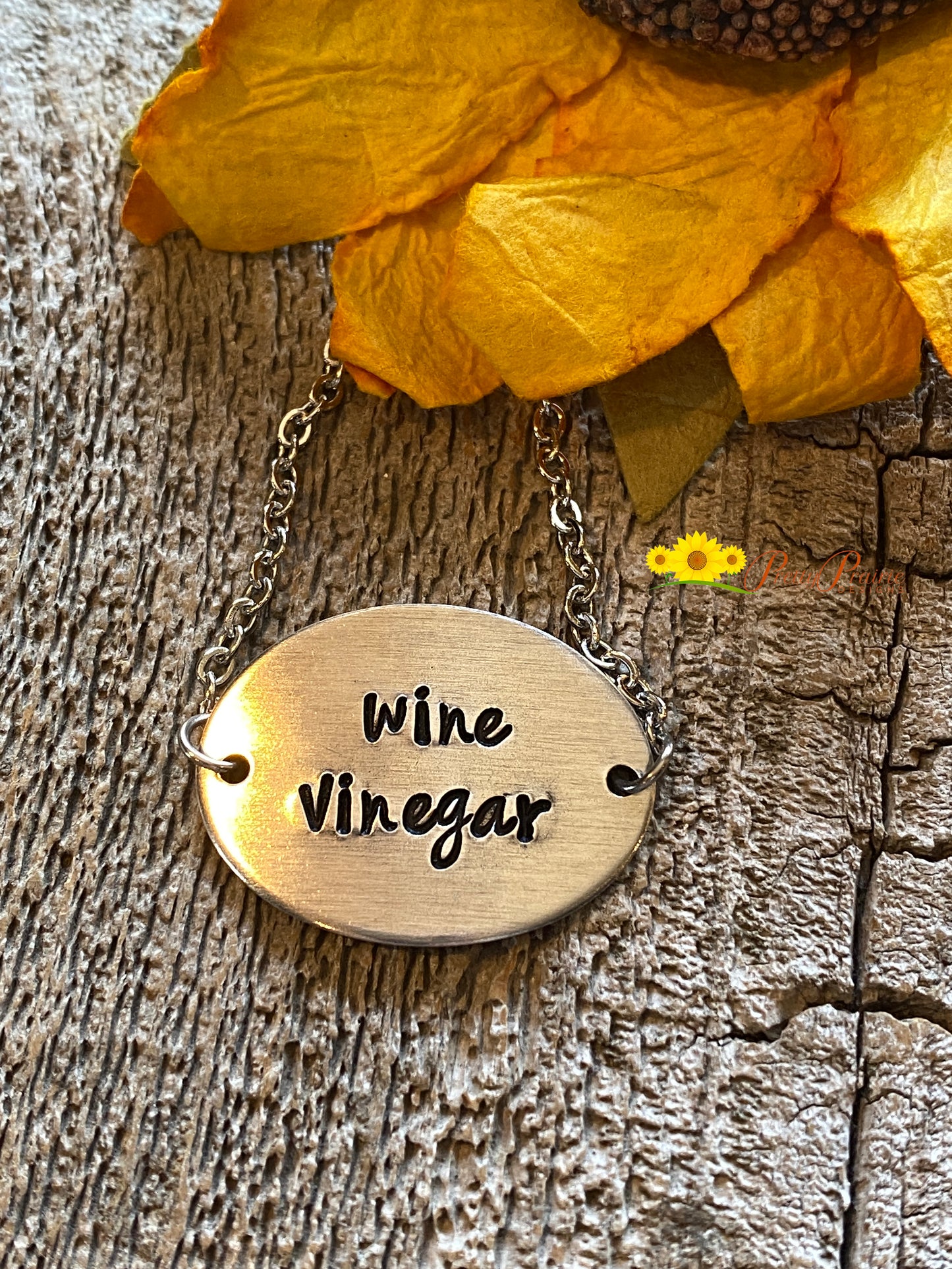 Oil Dispenser Label, Olive Oil Jar, Hand Stamped, Bottle Label, Metal Tag, Farmhouse Style Label, Dressing Label, Cook Gift, Housewarming