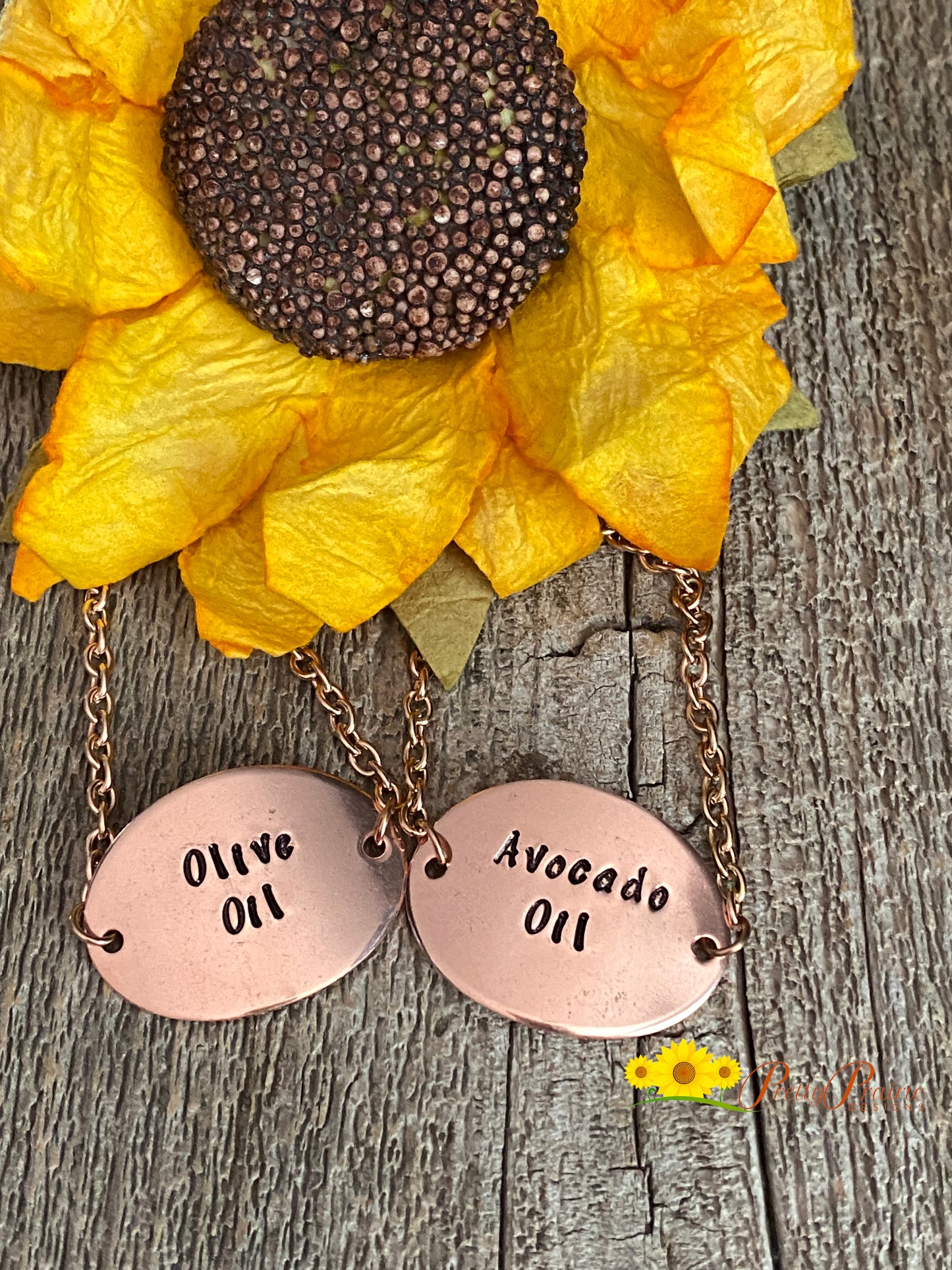 Oil Dispenser Label, Olive Oil Jar, Hand Stamped, Bottle Label, Metal Tag, Farmhouse Style Label, Dressing Label, Cook Gift, Housewarming