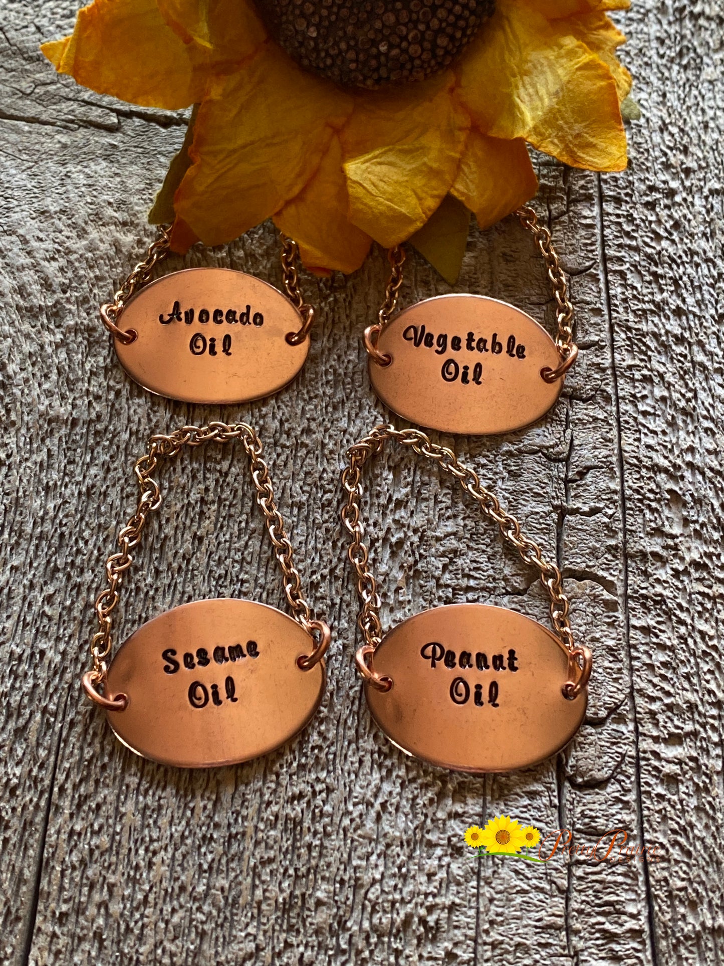 Oil Dispenser Label, Olive Oil Jar, Hand Stamped, Bottle Label, Metal Tag, Farmhouse Style Label, Dressing Label, Cook Gift, Housewarming