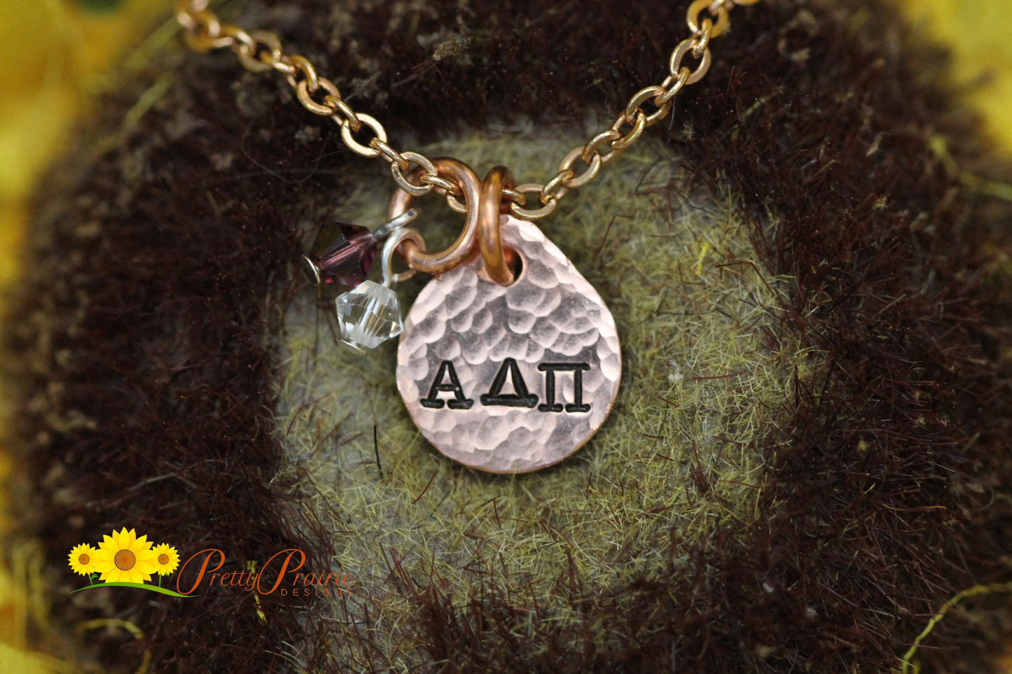 Sorority Teardrop Necklace, Greek Letters, College Daughter Gift, Sorority Sister Gift, Alumni Gift, Hand Stamped Greek Letters, Boyfriend Fraternity Necklace, Love My Sorority Jewelry, College Necklace