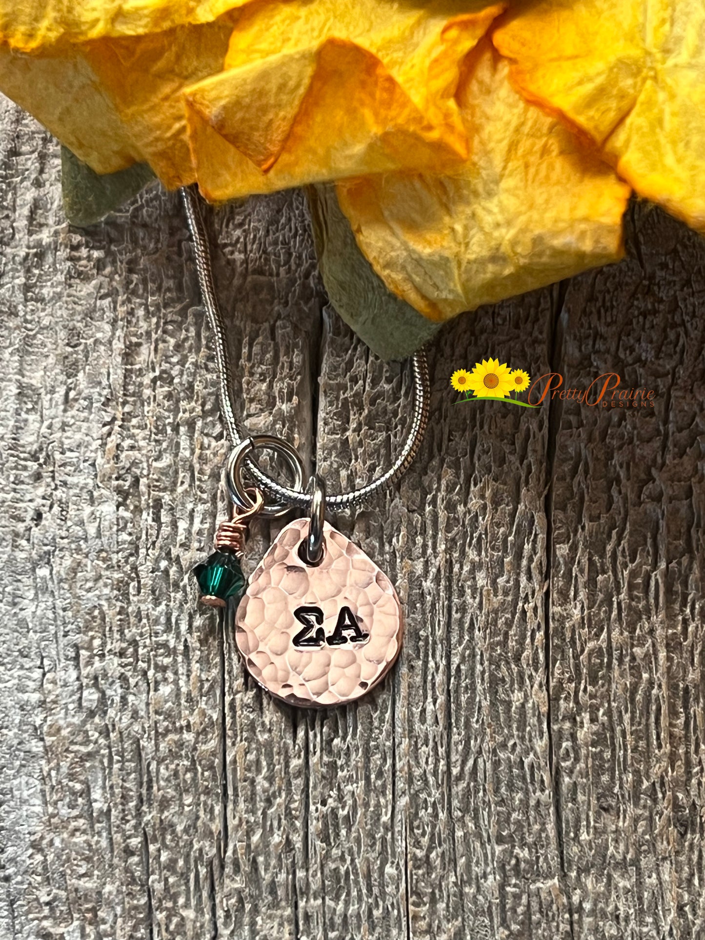 Sorority Teardrop Necklace, Greek Letters, College Daughter Gift, Sorority Sister Gift, Alumni Gift, Hand Stamped Greek Letters, Boyfriend Fraternity Necklace, Love My Sorority Jewelry, College Necklace