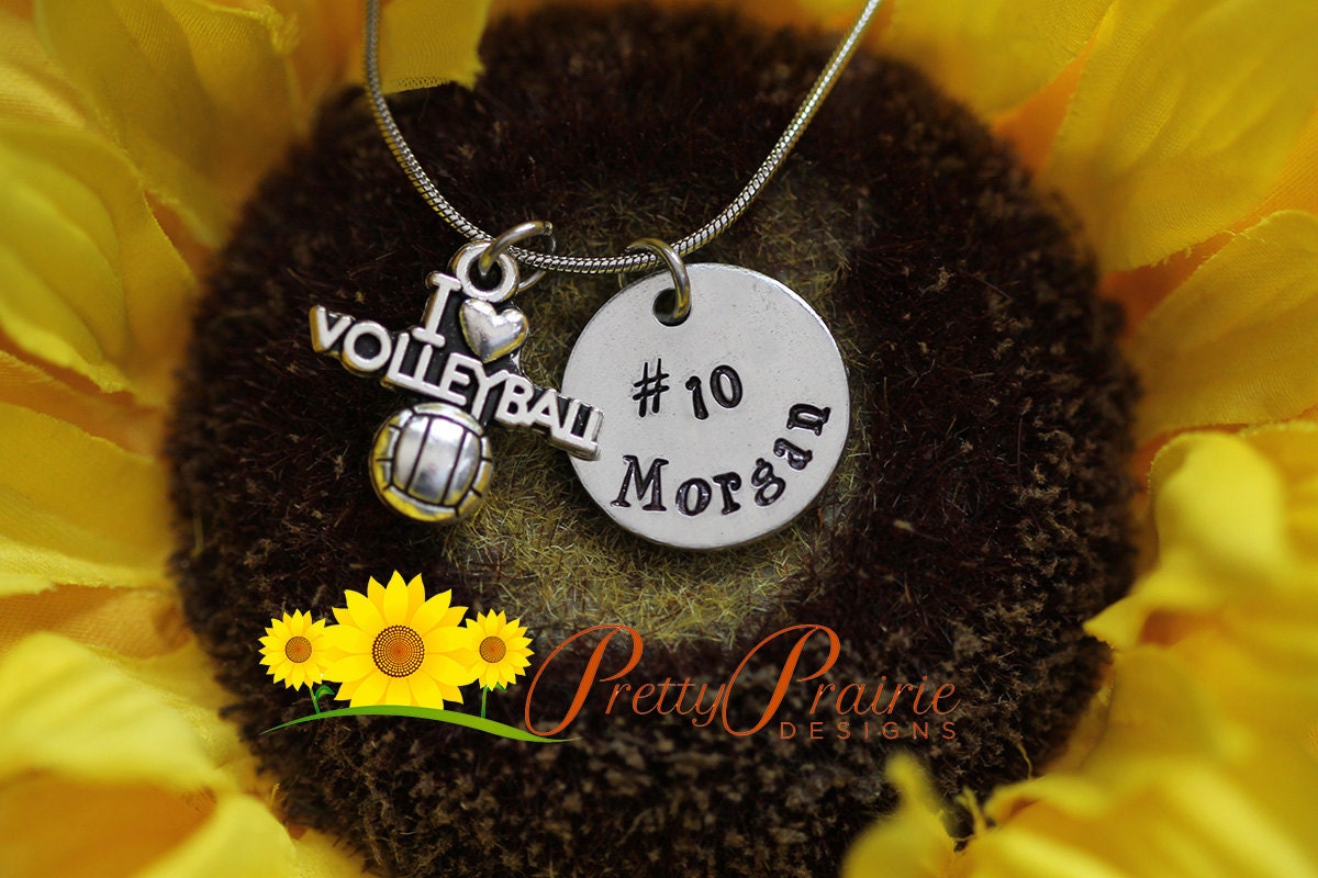 I Love Volleyball Necklace, Custom Volleyball Jewelry, Volleyball Mom, Volleyball Charm, Silver Volleyball Keychain, Volleyball Dad, Coach