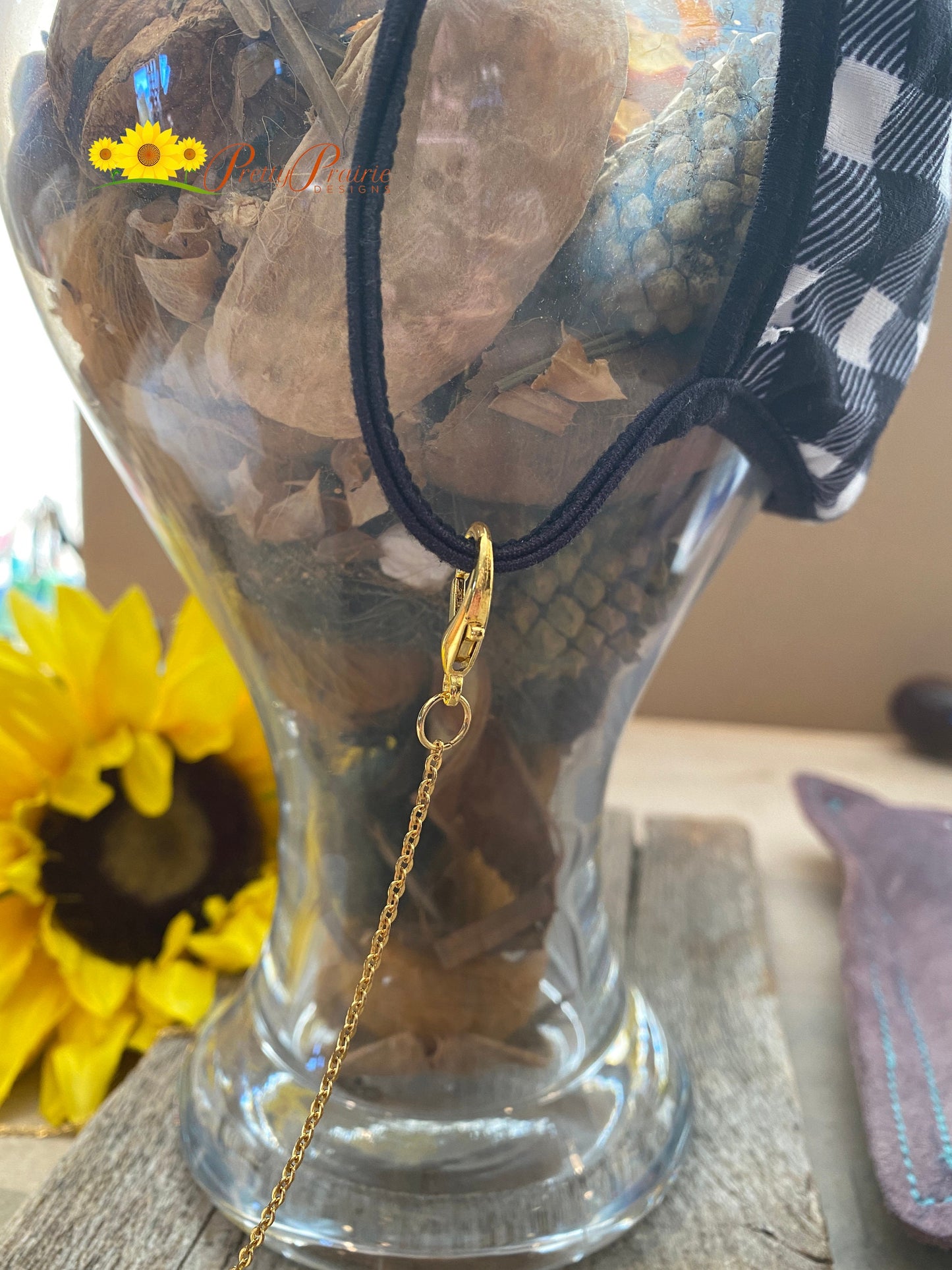 Gold Stainless Face Mask Lanyard, Personalized Lanyard, Custom Lanyard, Lightweight Mask Holder, Lobster Clasps, Initial Face Mask Chain