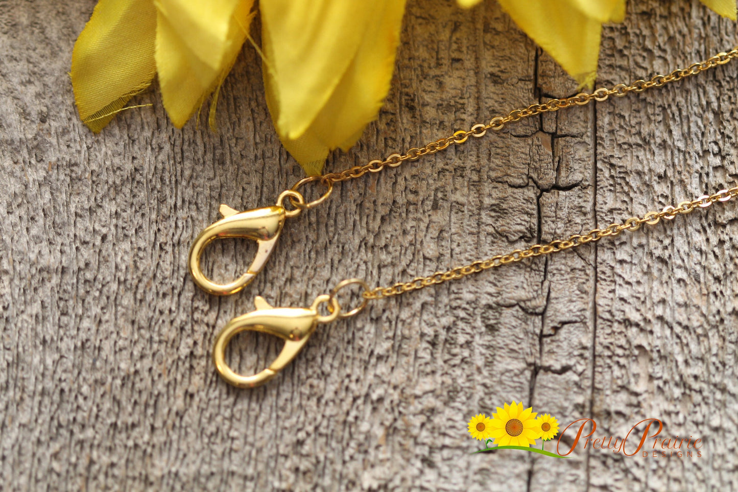 Gold Stainless Face Mask Lanyard, Personalized Lanyard, Custom Lanyard, Lightweight Mask Holder, Lobster Clasps, Initial Face Mask Chain