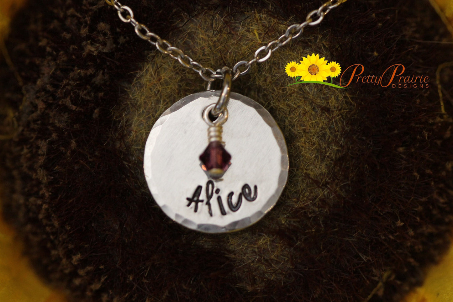 Little Girl Personalized Necklace, Daughter Gift, Birthstone Jewelry, Hand Stamped, Teen Gift, Sweet 16, First Jewelry, Young Girl Jewelry