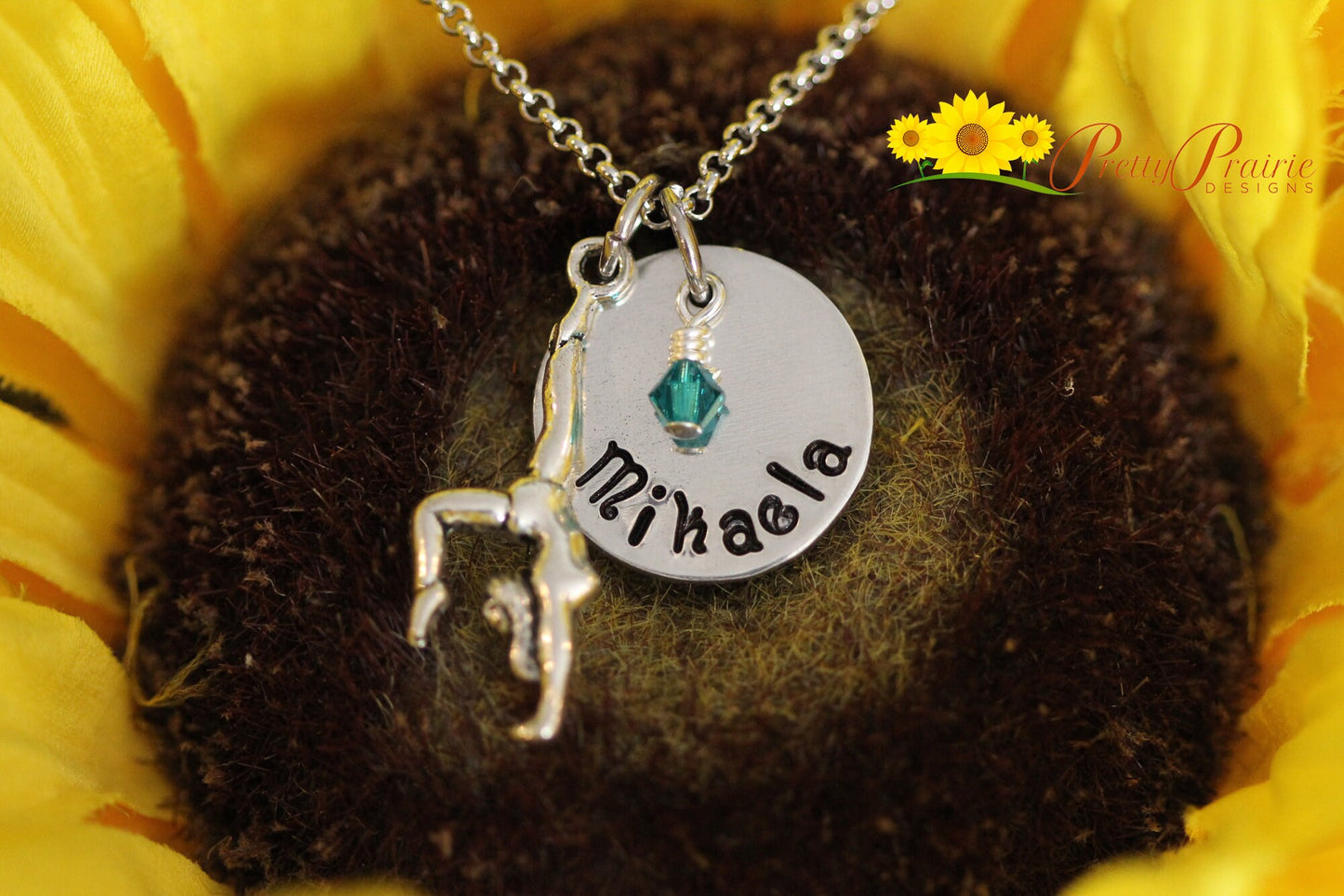 Personalized Gymnastics Necklace, Gymnastics Keychain, Gymnast Jewelry, Gymnastics Coach Gift, I Love Gymnastics, Gym Bag Tag, Gymnast Gift