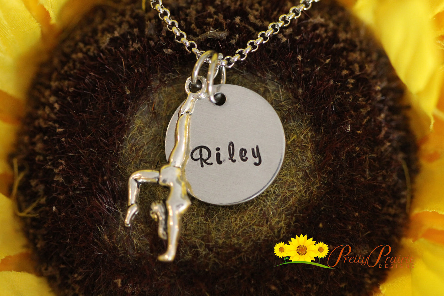 Personalized Gymnastics Necklace, Gymnastics Keychain, Gymnast Jewelry, Gymnastics Coach Gift, I Love Gymnastics, Gym Bag Tag, Gymnast Gift