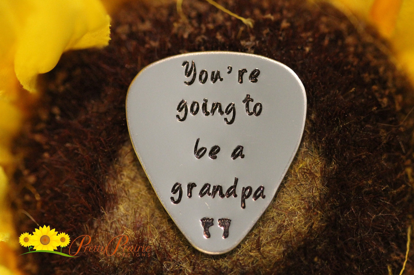 You're Going to be a Grandpa Guitar Pick, Pregnancy Reveal, Customized Guitar Pick, Metal Guitar Pick, Birth Announcement, New Grandpa Gift