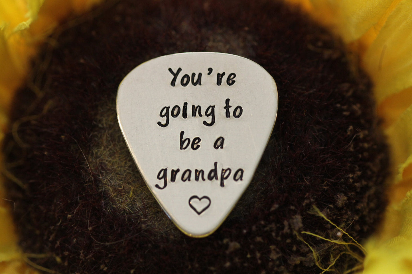 You're Going to be a Grandpa Guitar Pick, Pregnancy Reveal, Customized Guitar Pick, Metal Guitar Pick, Birth Announcement, New Grandpa Gift
