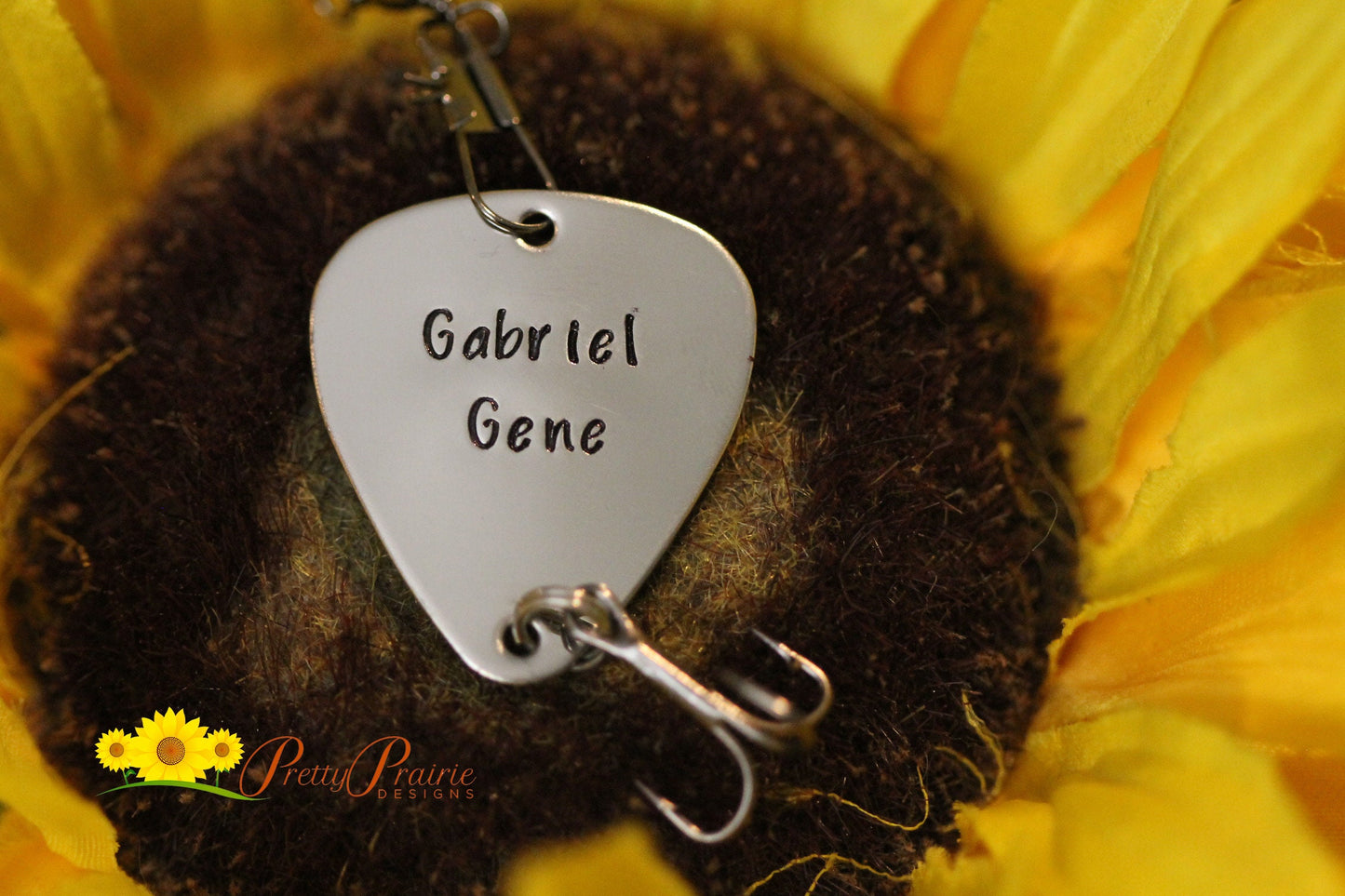 Name and Date Fishing Lure, Personalized Fish Hook, Gift for Fisherman, Hand Stamped, Graduation, Father's Day, Gift for Son, Memorial Gift