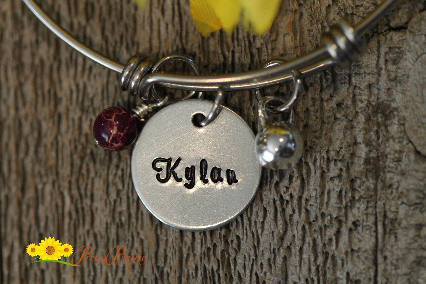 Personalized Kettlebell Bangle, Gift for Trainer, Weight Lifter Gift, Fitness Bracelet, Motivational Jewelry, Love to Workout, Gym Lover