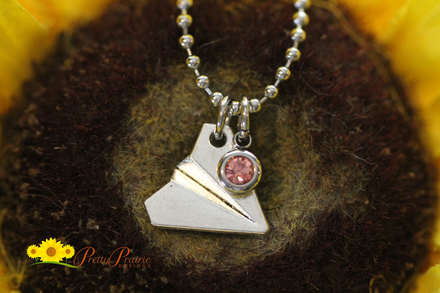 Silver Paper Plane Necklace, Aviation Jewelry, Flight Attendant , Pilot Gift, Traveler Gift, Graduation Gift, Origami Plane Charm, Airplane Jewelry