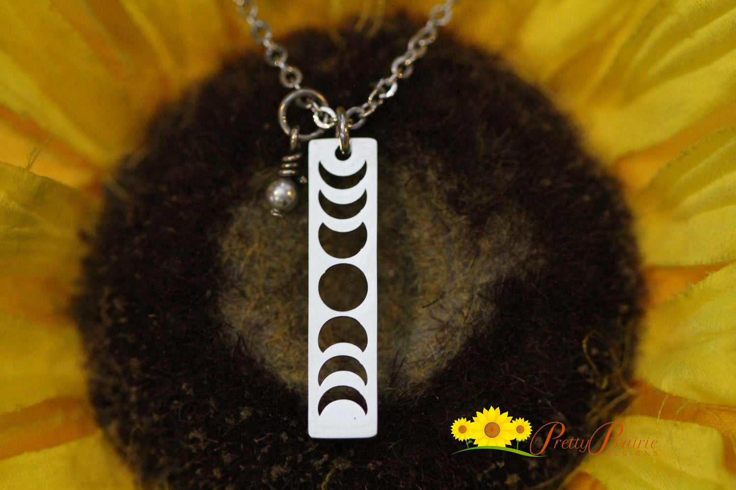 Moon Phase Necklace, Silver Moon Necklace, Moon Pendant, Nature Lover Jewelry, Feminine Energy, Reincarnation Jewelry, Celestial Jewelry