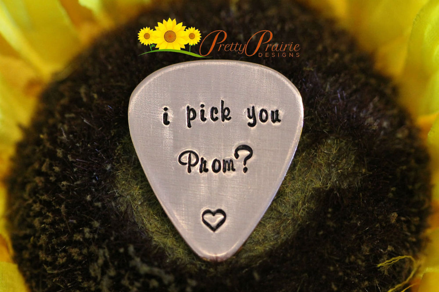 Prom Proposal Guitar Pick, Hand Stamped Metal Pick, Dance Invite, Sorority or Fraternity Dance Invite, Will You Go, Musician, Prom Pick