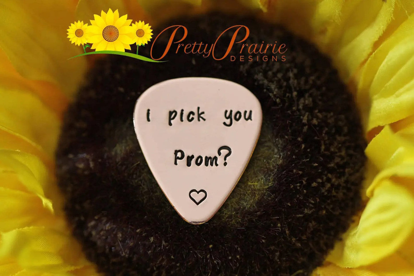 Prom Proposal Guitar Pick, Hand Stamped Metal Pick, Dance Invite, Sorority or Fraternity Dance Invite, Will You Go, Musician, Prom Pick