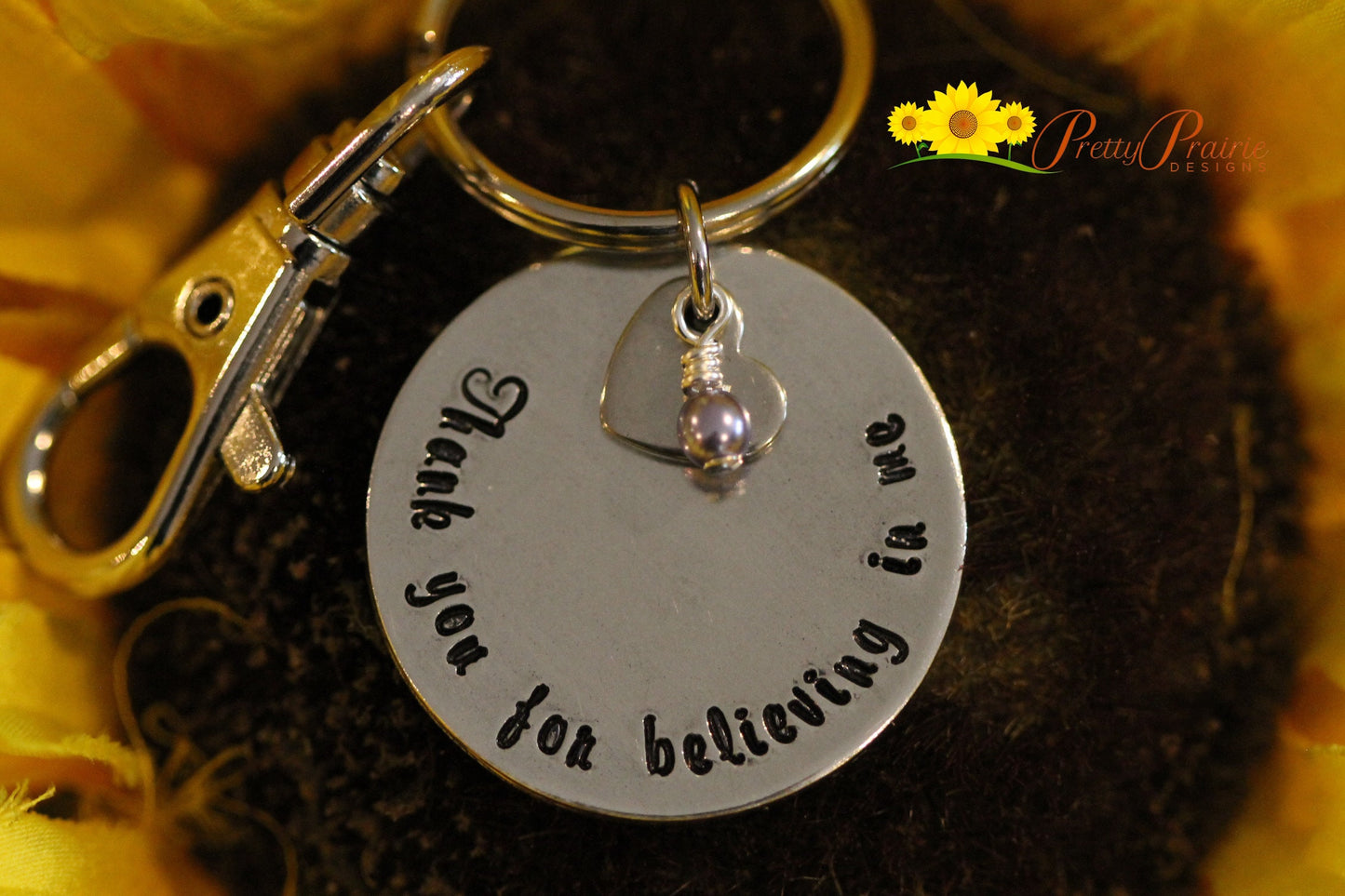 Thank You Teacher Keychain, Teacher Appreciation, Teacher Gift, Elementary Teacher, Preschool Teacher, End of Year Gift, Hand Stamped, Metal