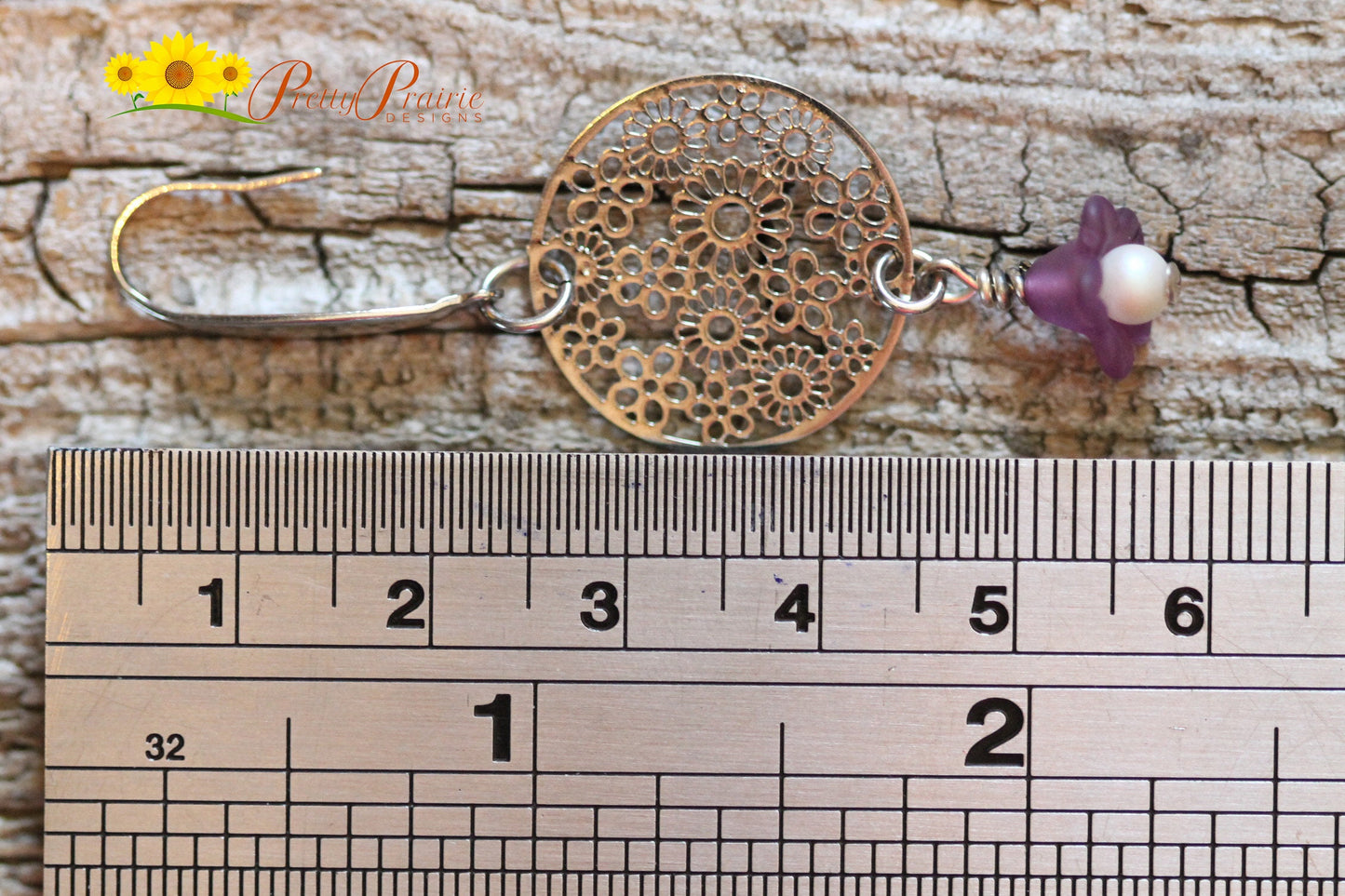 Flower Drop Earrings, Gift for Her, Resin Earrings, Silver Flower, Flower Earrings, Dangle Earrings, Silver Filigree, Floral Earrings