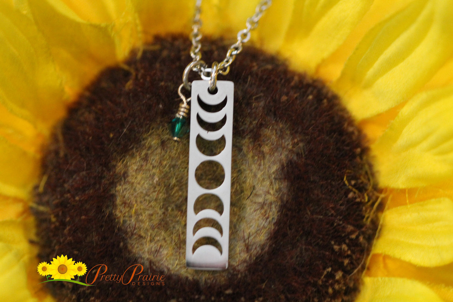 Moon Phase Necklace, Silver Moon Necklace, Moon Pendant, Nature Lover Jewelry, Feminine Energy, Reincarnation Jewelry, Celestial Jewelry