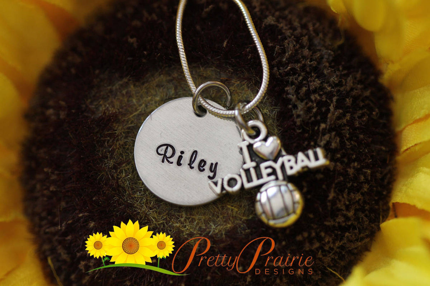 I Love Volleyball Necklace, Custom Volleyball Jewelry, Volleyball Mom, Volleyball Charm, Silver Volleyball Keychain, Volleyball Dad, Coach