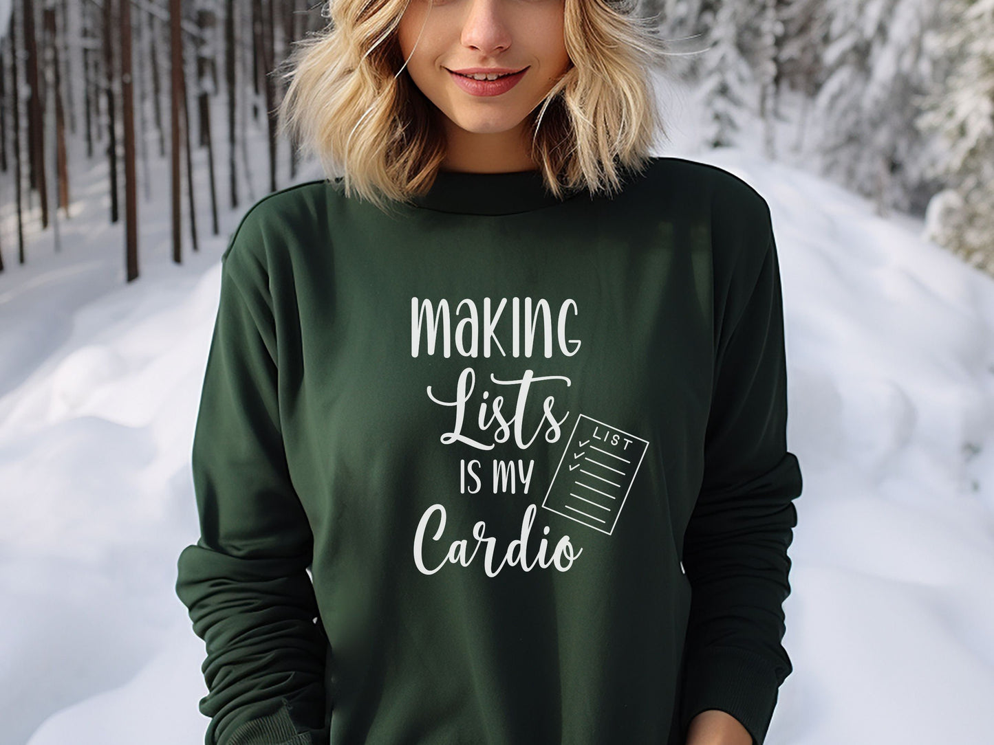Making Lists is My Cardio Sweatshirt, List Maker Sweatshirt, Funny OCD Sweatshirt, Gift for List Maker, Neat Freak Gift,Organizer Sweatshirt