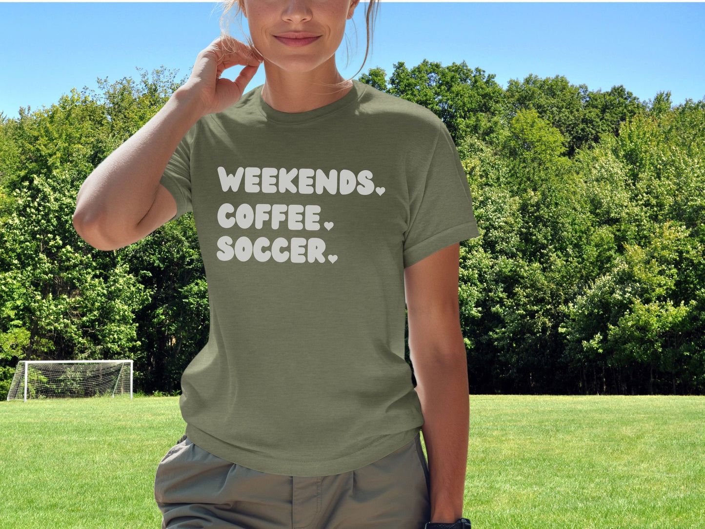 Weekends Coffee Soccer T-Shirt, Soccer Mom Shirt, Shirt for Soccer Mom, Soccer Mama Shirt, Soccer Coach Shirt, Coffee and Soccer Shirt