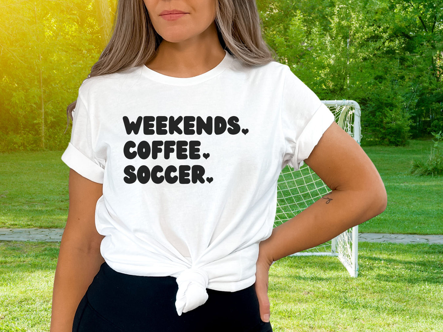 Weekends Coffee Soccer T-Shirt, Soccer Mom Shirt, Shirt for Soccer Mom, Soccer Mama Shirt, Soccer Coach Shirt, Coffee and Soccer Shirt