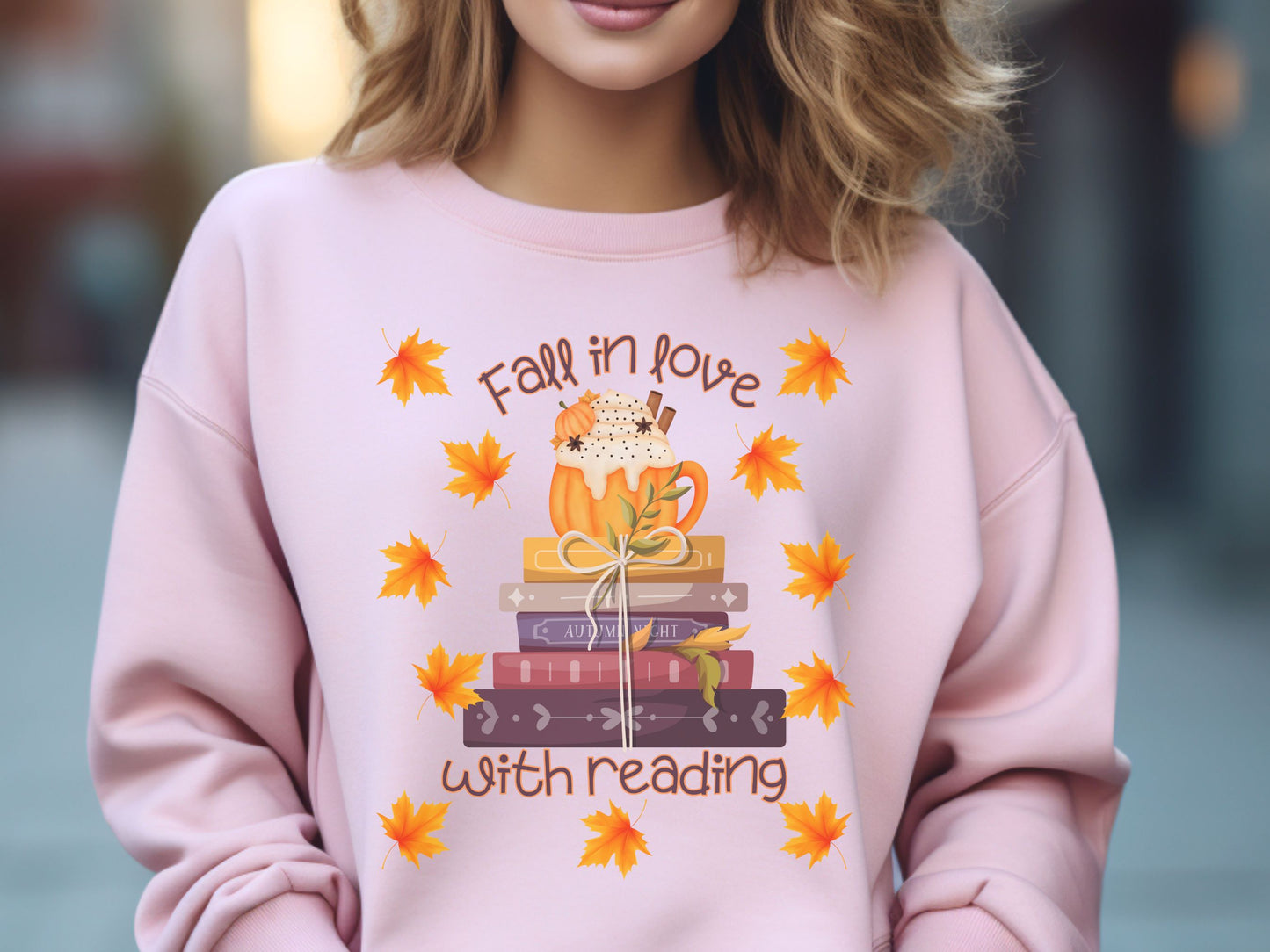 Fall Reading Sweatshirt, Book Lover Gift, Books Pullover, Librarian Sweatshirt, Reading Shirt, Bookish Crewneck, Book Shirt, Reading Teacher