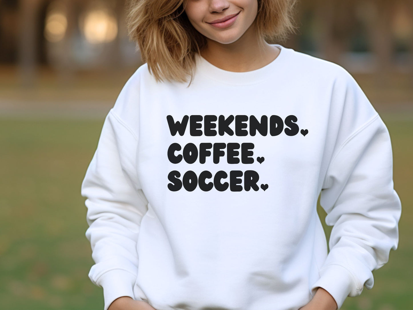 Weekend Coffee Soccer Sweatshirt, Soccer Sweatshirt, Soccer Mom Sweatshirt, Sweatshirt for Women, Game Day Sweatshirt, Soccer Lover Gift