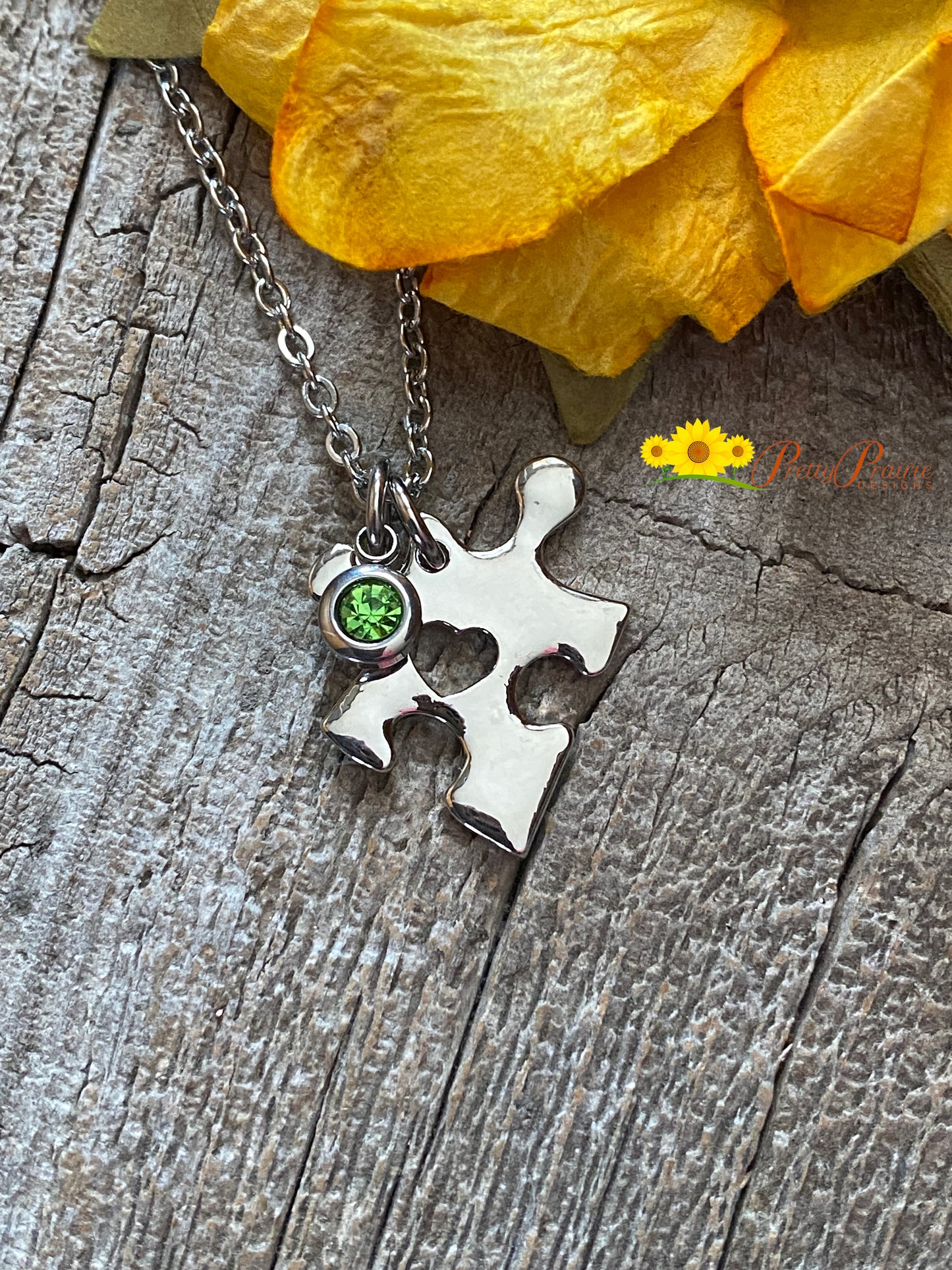 Puzzle Piece Necklace, Autism Jewelry, Autistic Awareness Necklace, Personalized Puzzle Necklace, Custom Puzzle Necklace, Woman's Valentine