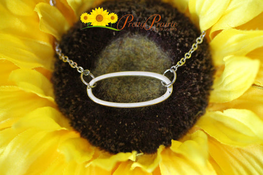 Oval Infinity Bracelet, Karma Jewelry, Silver Oval Anklet, Mother's Day Gift, Girlfriend Gift, Best Friend Gift, Grandma Birthstone Bracelet