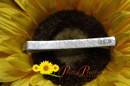 I Do Tie Bar for Wedding - Great Groom Gift from Wife - Comes with Wedding Date and Initials - Personalized Handstamped