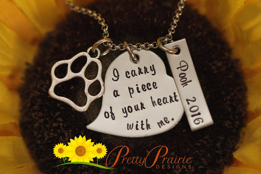 Dog Loss Necklace - Pet Remembrance Jewelry - Dog Lovers Necklace - Pet Owner Necklace - I love my Pet Jewelry - Pet Loss Jewelry