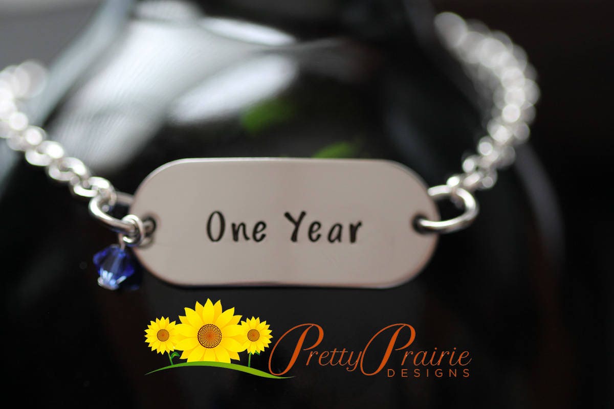 One Year Anniversary Gift - Anniversary Wine Bottle Charm -  Wine Bottle Tag - Unique Wedding Gift - Wine Lover Gift