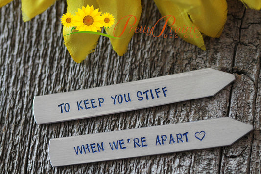 To Keep You Stiff Collar Stays, Humerous Gift for Boyfriend, Hand Stamped Gift, Men's Gift, Gift from Wife, Anniversary Gift, Suit Accessory
