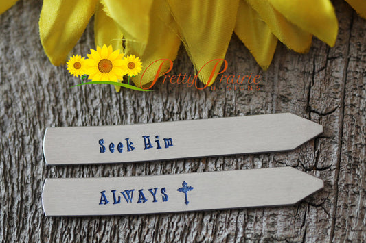 Seek Him Always Collar Stays, Godfather Gift, Christian Collar Stays, Shirt Stays, Missionary Gift, Reverend Priest Preacher Gift, Religious