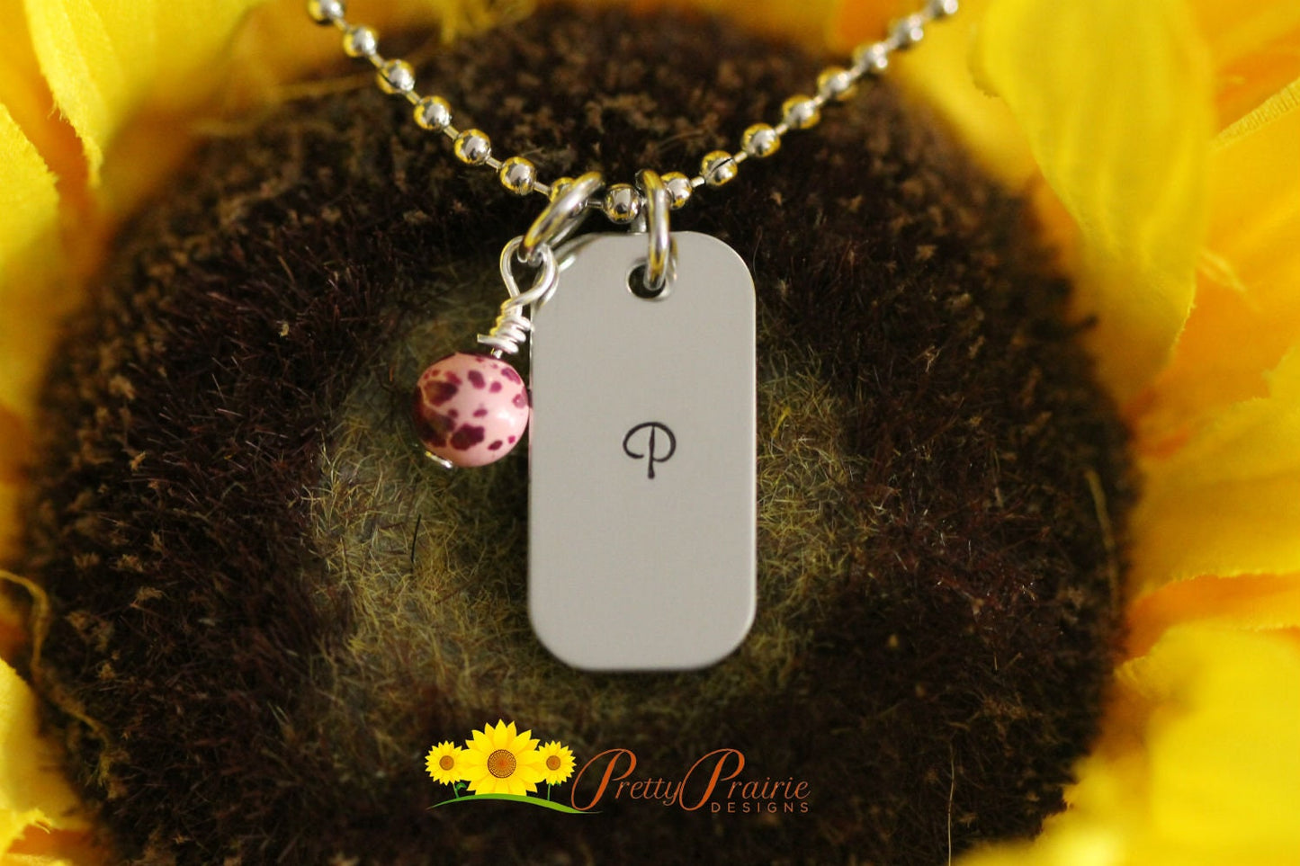 Mini Dog Tag Initial Necklace, Dog Tag Jewelry, Hand Stamped, Simple Jewelry, Minimalist Jewelry, Jewelry for Him or Her