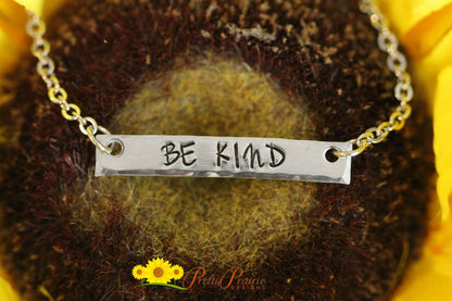 Be Kind Necklace, Be Brave, Be Fierce, Be You, Be Mine, Inspirational Bar Necklace, Gift for Teen, Daughter Gift, Motivational Jewelry