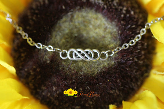 Silver Celtic Knot Bracelet, Celtic Anklet, Dainty Jewelry, Eternity Symbol, Love, Faith, Friendship, Friend Gift, Sorority Sister Gift