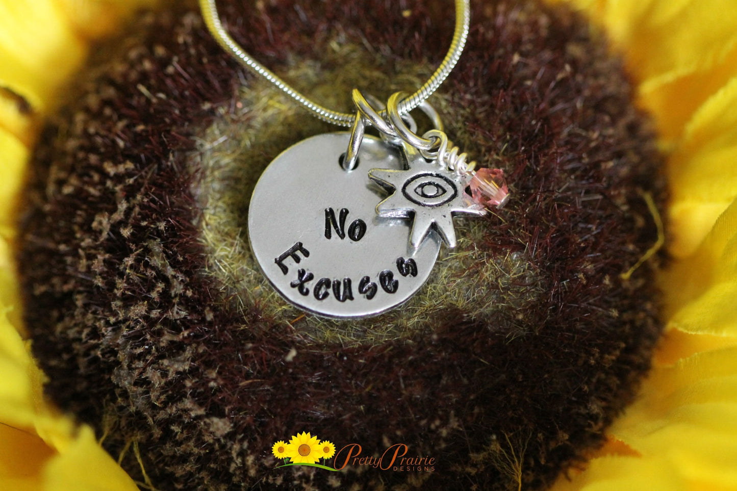 No Excuses Necklace, Sports Fitness Jewelry, Yoga, Cross-fit, Motivation Gift, Inspirational Jewelry, Trainer Gift, Evil Eye, I'm Watching