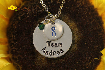 Cancer Support Necklace, Cancer Fighter, Breast Cancer Jewelry, Cancer Awareness, Jewel, Cancer Survivor Gift, Personalized, Cancer Ribbon