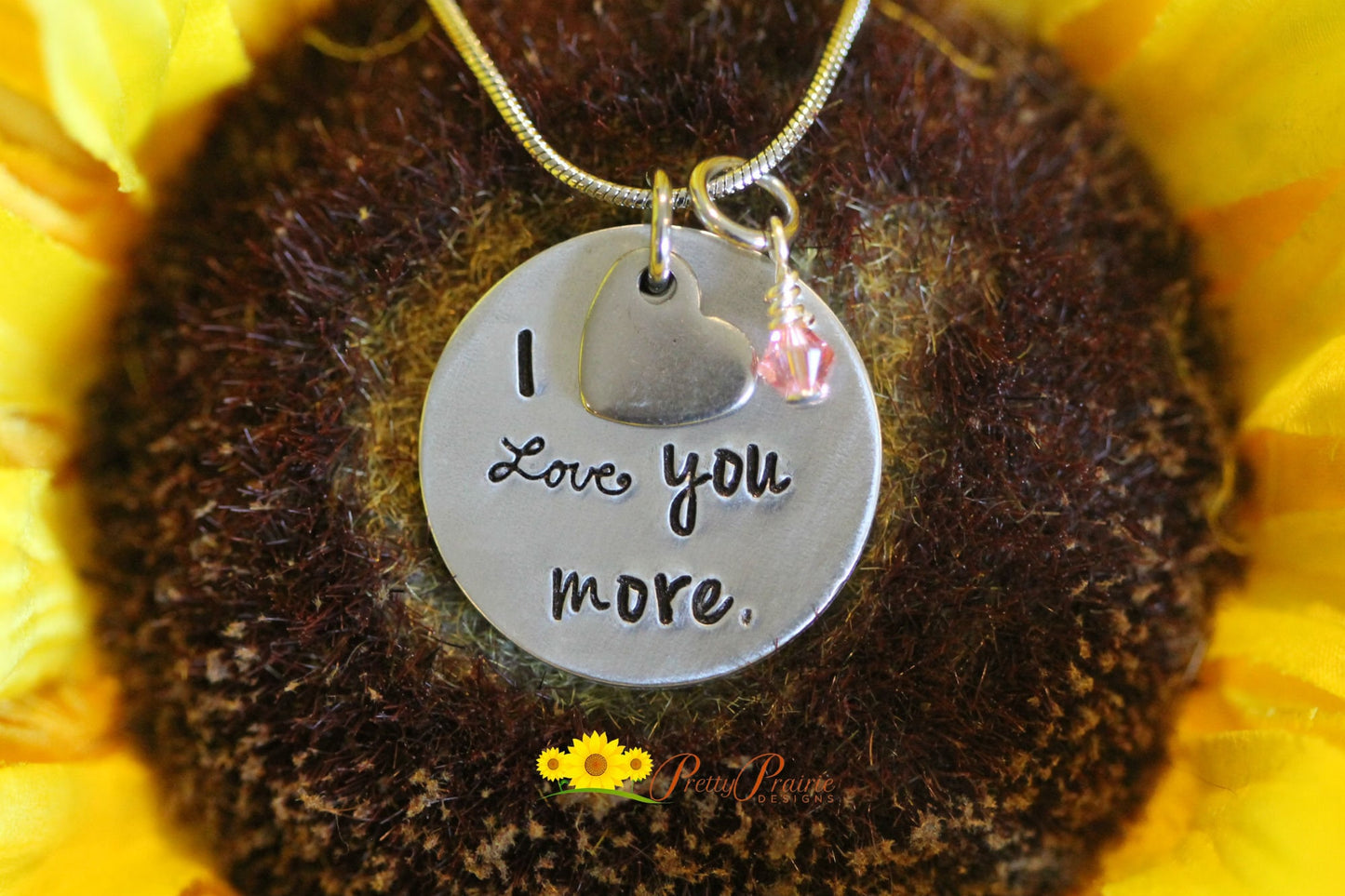 I Love You More Necklace, Anniversary Necklace, Promise Necklace, Gift for Wife, Girlfriend, or Daughter, Valentine Gift, Heart Jewelry