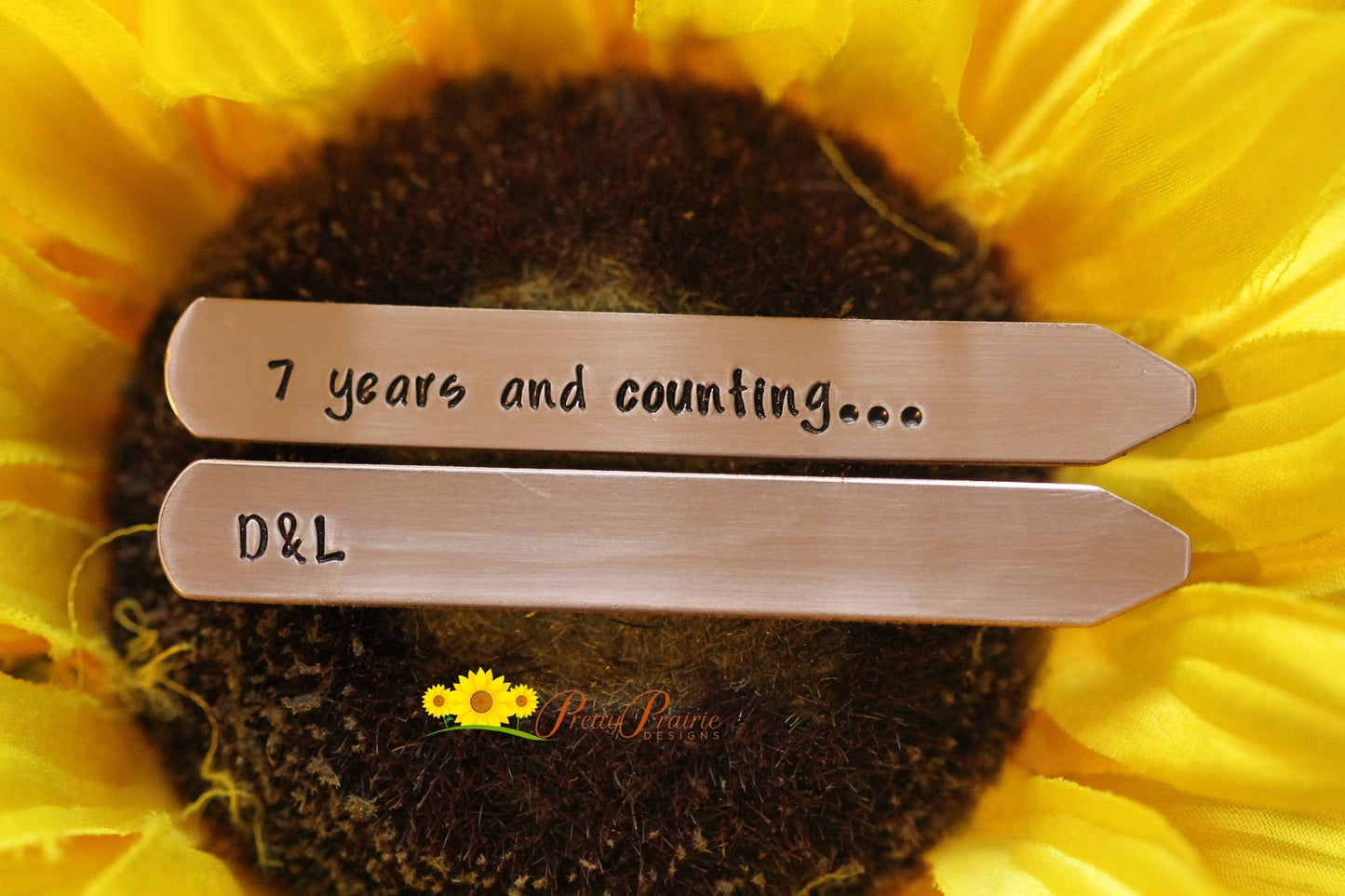 Years and Counting Collar Stays, Personalized Collar Stays, Hand Stamped Collar Stiffeners, Men's Anniversary Gift, Valentine Gift for Him