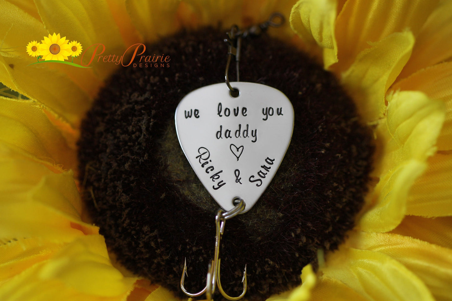 We Love You Daddy Lure, Custom Fishing Hook, Personalized Lure for Dad, Father's Day, Sports Gift,  Fisherman, Hand Stamped, Dad Birthday