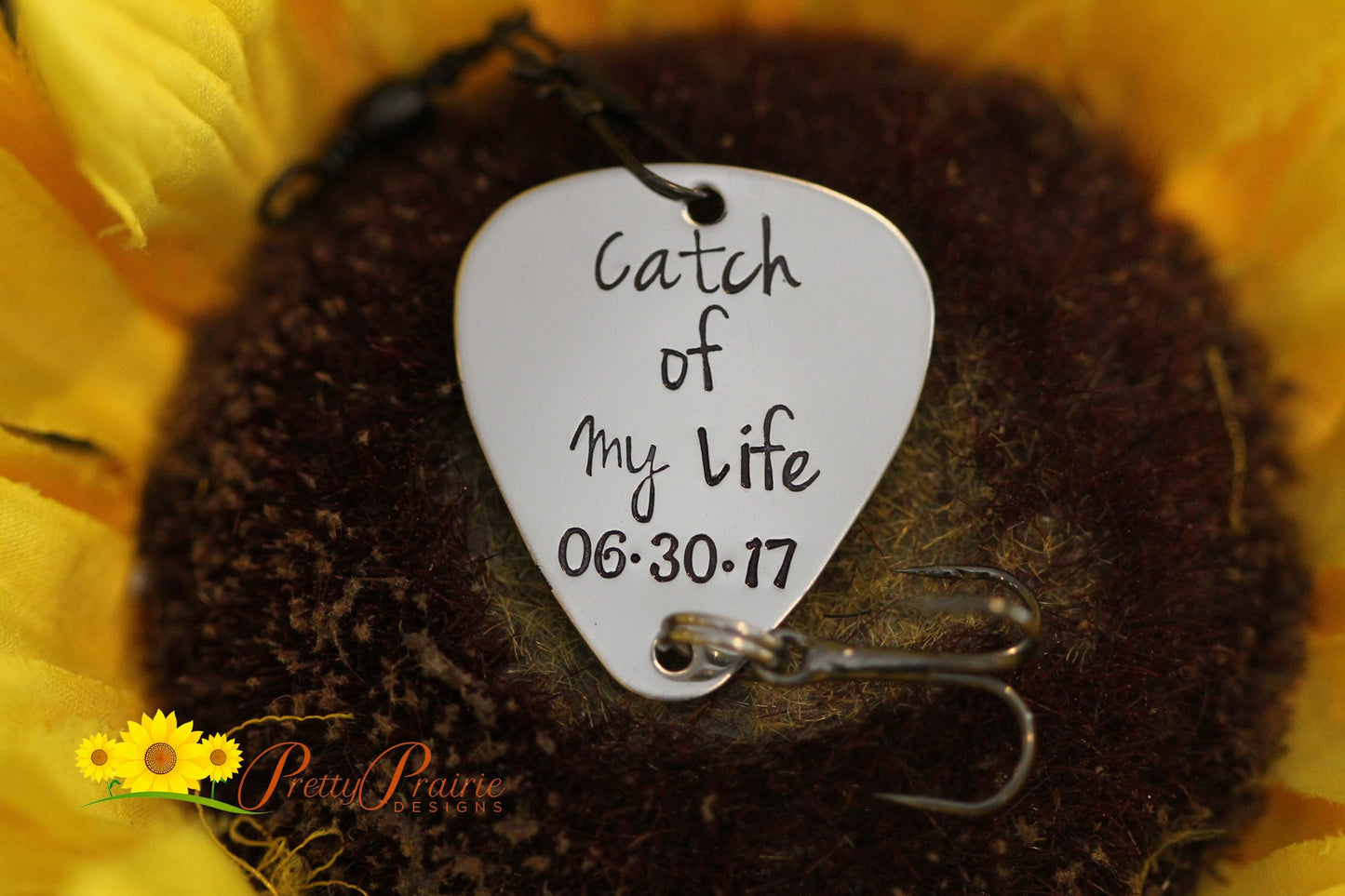 Catch of My Life Lure, Custom Made Lure, Fishing Gifts, Engagement or Wedding Gift, Hand Stamped Fishing Hook, Anniversary Gift, Date Lure