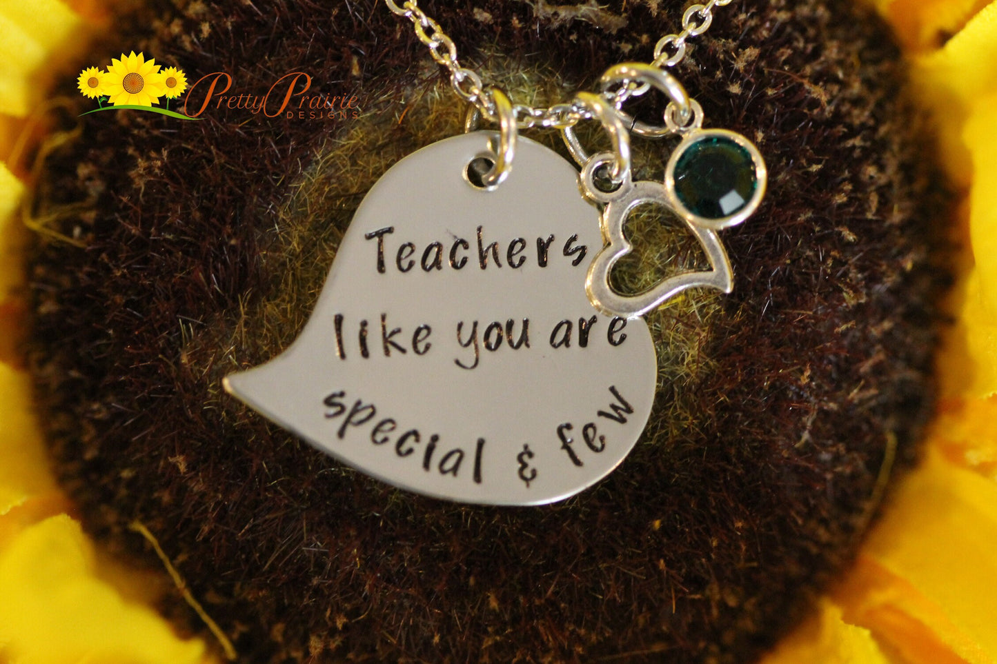 Teachers Like You are Special and Few, Teacher Jewelry, Gift for Teacher, Hand Stamped, Teacher Quote Necklace, Thank You, Personalized Gift