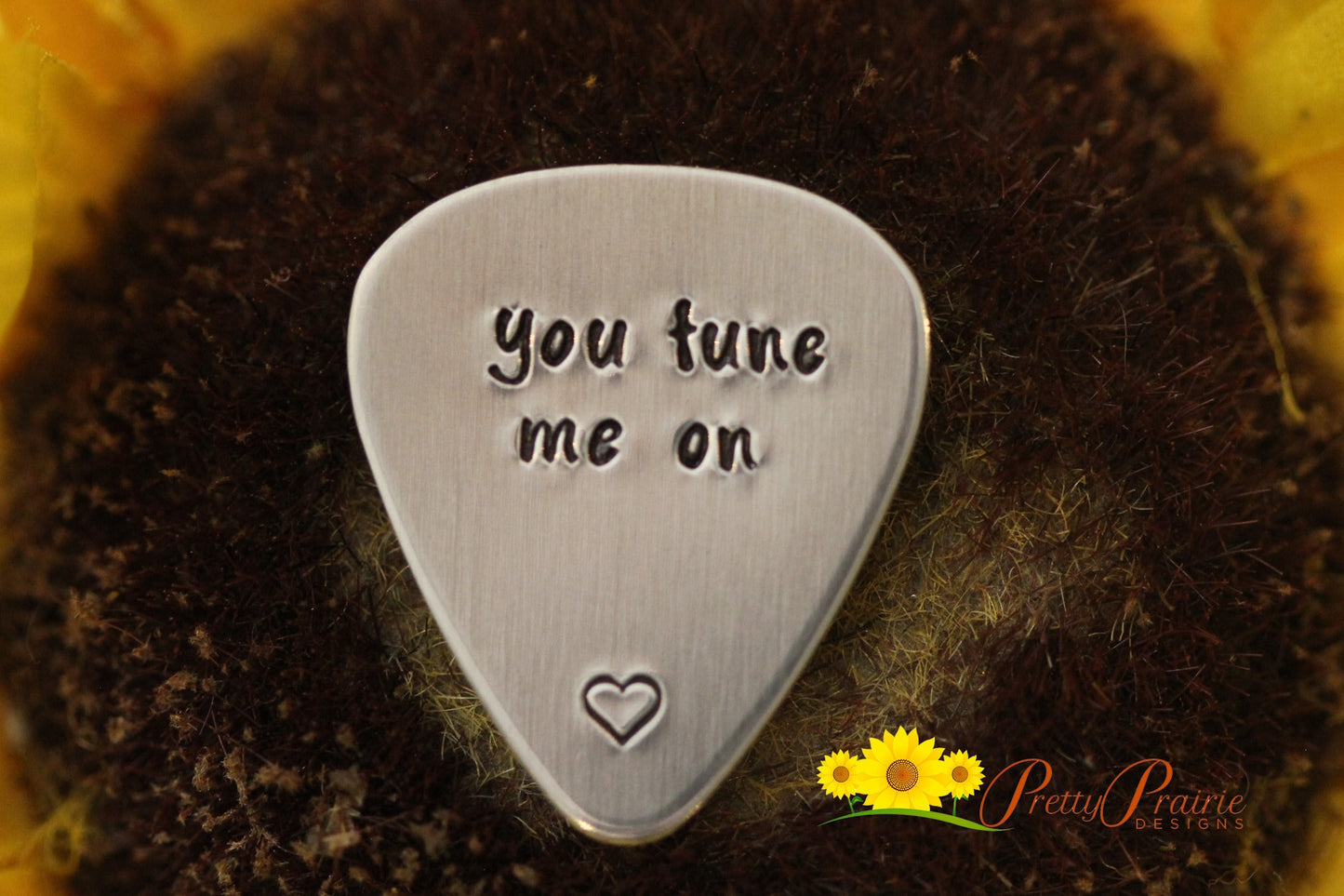 You Tune Me On Guitar Pick, Hand Stamped, Initial Pick, Musician Gift, Music Lover, Band Member Gift, Funny Quote Pick, Stocking Stuffer