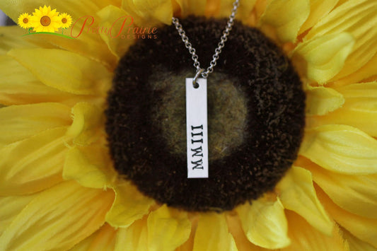 Roman Numeral Bar Necklace, Special Year Necklace, Mother's Jewelry, BFF Necklace, Retirement Gift, Roman Numeral Necklace, Anniversary Gift