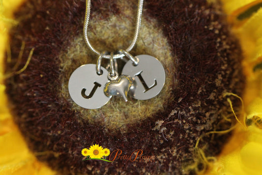 I Love You Initial Necklace, Girlfriend Birthday Gift, Personalized Promise Necklace, Valentine Gift for Her, Present for Wife, Initial Heart Necklace