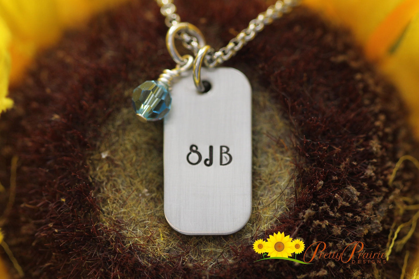 Mini Dog Tag Initial Necklace, Dog Tag Jewelry, Hand Stamped, Simple Jewelry, Minimalist Jewelry, Jewelry for Him or Her