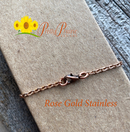 Rose Stainless Cross Necklace, Cross Bracelet, Gold, Christmas Gift, Communion, Confirmation, Baptism, Godmother Gift, Religious Jewelry